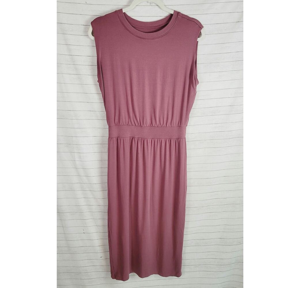 Athleta Santorini Cinch Midi Dress in Dusty Pink, sz Small